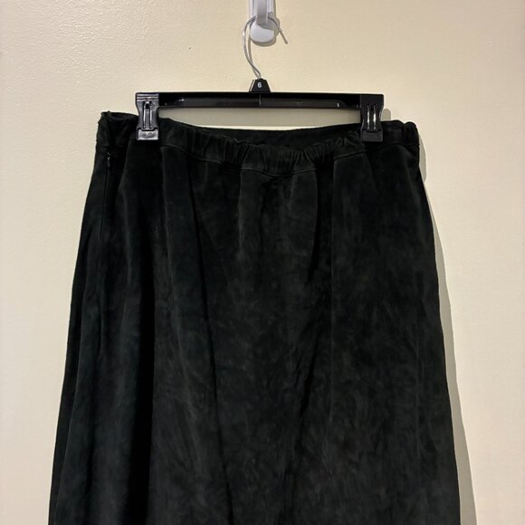 Jessica Holbrock Black 100% Leather Skirt - Women's 16 - Picture 5 of 8